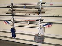 Garage Storage Rack for Garage Doors with Hooks for Fishing Rods, Kayak Paddles and Light Garden Tools