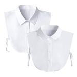 2 Pieces Fake Collar, Detachable Blouse Dickey Collar, Women's False Collar Half Shirts for Women & Girls, Collar Insert for Women