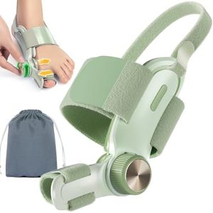 TENICORE Bunion Corrector, Stepless Adjustable Double Correction Big Toe Straightener, Toe Separator for Big Toe with 3 Different Angle Fixing Plate, Comfortable Bunion Splints for Both Feet, 1PCS
