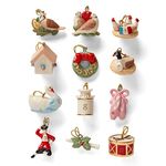 Lenox Twelve Days of Christmas Miniature Porcelain Ornaments 12 Piece Set