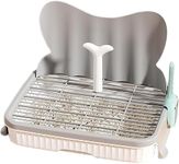 Emily Pets Dog Potty Training Tray - Leakproof & Detachable Pet Toilet with Non-Slip Grill, Waterproof PP Material for Small & Medium Dogs, Easy to Clean