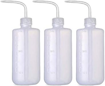 BEADNOVA Irrigation Bottle 500ml 17oz Indoor Plant Watering Can Water Squirt Bottle Plastic Rinse Bottle for Eyelash Extensions Eye Wash Tattoo Lab (3pcs)