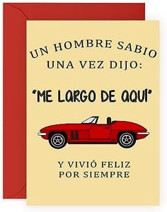 Central 23 Tarjeta despedida compañero trabajo - 'UN HOMBRE SABIO UNA VEZ DIJO' - Tarjeta de nuevo trabajo - Tarjeta de felicitación para hombre amigo colega - Jubilación - Renuncia