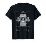 Tesla Electric Switch Regulator Patent Diagram Electricians T-Shirt