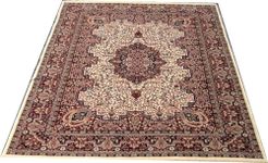 CARPET PLANET Persian Kashmiri Wool Carpet for Bed Room and Living Room (Red-Beige)