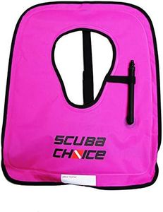 Scuba Choice Adult Snorkel Vest with Name Box, Large, Purple/Hot Pink