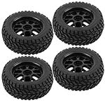 Leapiture 4pcs Set Racing Off Road Car Tires Slick Racing Car Tires Drift RC Car Tires RC Accessory Durable for 1:10 Vehicle Part