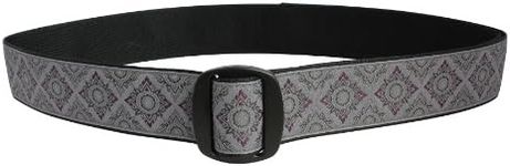 Bison Designs Women's Manzo Belt with Anodized Aluminum Buckle, Grey, Medium/38-Inch