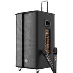 DIGIMORE 240W Trolley Speaker w/ 2 Wireless Mics | 12" BoomBass Woofer, AI Sound Boost, BT 5.3, 10H Battery, Reverb & Echo Effects | Ideal for Karaoke, Parties & Outdoor Events (D-12W)