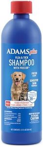 Adams Plus Flea & Tick Shampoo with Precor for Cats, Kittens, Dogs & Puppies Over 12 Weeks Of Age Sensitive Skin Flea Treatment | Kills Adult Fleas, Flea Eggs, Ticks, and Lice| 12 Ounces