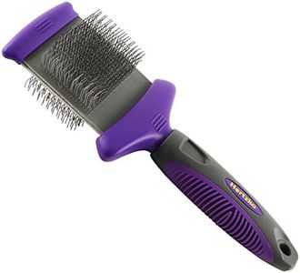 Double Sided Flexible Slicker Brush By Hertzko - Removes Loose Hair, Tangles, and Knots, - Flexible Head Contours on Your Pet's Skin - Suitable for Dogs and Cats