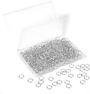 1000 Pcs 8mm Open Jump Rings Silver Plated Jump Rings for Jewelry Making Jump Rings Bulk for DIY Craft Earring Necklace Bracelet Pendant Choker Jewelry Making Findings and Key Ring Chain (Silver, 8mm)