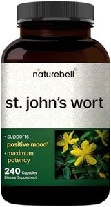 NatureBell St Johns Wort 9,000mg Per Serving, 240 Capsules | 15:1 Herbal Extract, North American Harvest, Rich in Hypericin – Positive Mood Support Supplement – St. John’s Wort – Non-GMO