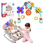 Baby Toys 3-12 Months,Chardfun Stroller Arch Toy Car Seat Toys for Baby Crib Toy for New Born Infant Toys 0-6 Months Sensory Toys (Sunflower)