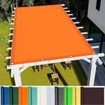 Sun Sail Shade 1.8 x 2.8 m(5.91 x 9.19ft) Rectangle Waterproof Fabric Sun Block Garden Sun Sail With Rope with Free Rope for Outdoor Garden Patio Lawn Party, Orange