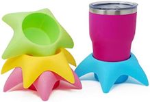 Island Genius Starfish Beach Cup Holders, 4Pack Beach Drink Holder Sand Beach Coasters, Beach Essentials for Family Adult Kids Women, Beach Accessories Must Haves for Beach Vacation, Beach Supplies