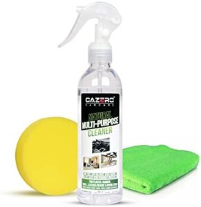 CAZERO Natural Multi-Purpose Cleaner Spray Anti-microbacterial | Ecco-Friendly | Plant Based | Ph-Balanced Product which Cleans Leather/rexine, vilyl, Rubber, Plastic and Upholstery | 250 ml.