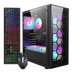 STGAubron Gaming Desktop Computer PC, Intel Core i7 up to 3.9G, GeForce GTX 1660Ti 6G GDDR6, 32GB RAM, 1TB SSD, WiFi 6, BT 5.0, RGB Fan x 6, Windows 11 Home