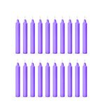 Aura Decor Unscented Pure Wax Stick Candle Pack of 20 (Purple)