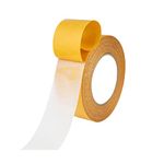 Double Sided Tape Heavy Duty, 2 in X 66 FT (20m) Double Sided Adhesive Tape Super Sticky Carpet Tape Fabric Strong Wall Mounting Tape (Yellow)