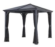 Sojag 8' x 8' Ventura Hardtop Gazebo Outdoor Weather-Resistant Aluminum Frame Sun Shelter