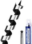 1-9/16" X 39.37" Auger Bit for Wood, 40x1000mm Extra Long Auger Drill Bit for Wood, 3/8" Hex Shank