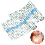 2 Rolls Tattoo Aftercare Waterproof Bandage 30cm x 2m Second Skin Tattoo Transparent Film Dressing Stretch Adhesive Bandage Tape Antibacterial Bandages for Tattoo Aftercare Recovery