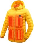 Venustas Unisex Dual-Control Heated Jacket, Water-resistant Heated Coat for Women and Men with Battery Included