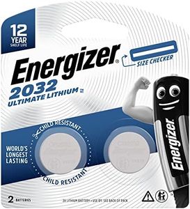 Energizer 2032 3V Ultimate Lithium Coin Batteries - 2 Pack