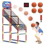 EagleStone Basketball Hoop Arcade Game Indoor W/Electronic Scoreboard, Basketball Hoop Outdoor for Kids with 4 Balls, Cheer Sound. Toddler Basketball Sports Toys, Basketball Gift for Boys & Girls