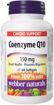Webber Naturals CoQ10 150 mg, 60 Softgels, For Heart and Migraine Support, High Potency Antioxidant