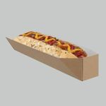 LGT Disposable Takeaway BBQ Cardboard HOT DOG Sausage Roll Sub Sandwich Holders Fast Food Packaging Box Serving Tray Container (50)