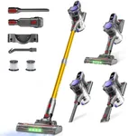 MONSGA Cordless Vacuum Cleaner, 45KPa Stick Vacuum for Home, 50Mins Anti-Tangled Vacuum Cleaner with Charging Dock, Light-Weighted Handheld Vacuum for Pet Hair/Carpet/Floor, MV3