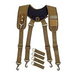 Dr.TOUGH Tactical Tool Belt Suspenders for Men Heavy Duty Padded Adjustable Duty Belt Suspenders Law Enforcement Tactical Suspenders Harness for Men