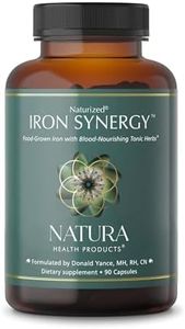 Natura Health Product Iron Synergy Supplement - Supplies Food-Grown, Bioavailable Iron & Promotes Healthy Iron Levels - 30mg Iron Complex Featuring Beet Root Extract & Vitamin C (90 Capsules)