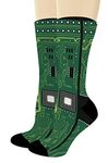 ThisWear Computer Science Gifts Computer Circuit Board Computer Themed Socks Programmer Novelty Crew Socks, Multi, One Size