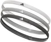 adidas Hairband Set - 3 Thin - Basics - White, Grey, Black
