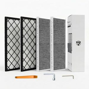 CYBERBEANS (4 Pack) HEPA Carbon Air Filter Kit Compatible with Tesla Model Y, Carbin Air Conditional Replacement with External Intake Activated Carbon 2020-2024/2025/2026 Juniper Accessories