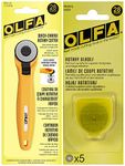 OLFA 28MM Rotary Cutter with 5 Blade Refill for Quilting, Sewing, and Crafts