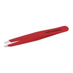 Tweezerman Signature Red Slant Tweezer, Professional Stainless Steel Precision Tweezers for Facial Hair and Eyebrows, (Pack of 1)