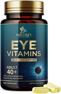 Eye Vitamins & Mineral Supplement, Contains Lutein, Zeaxanthin, Bilberry & Zinc, Supports Eye Strain, Vision Macular Health & Dry Eyes for Adults with Vitamin C & E, Lycopene, Non-GMO - 120 Capsules