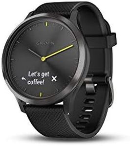 Garmin vívomove HR - Elegante reloj inteligente híbrido con monitor de actividad, negro