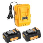 2Pack Replacement for Dewalt 20V 6.0Ah Max Battery with DCB112 12/20v Charger