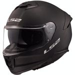 LS2 FF808 Stream II Matt Black Dual Visor Full Face Motorcycle Helmet (S) 55-56cm