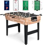 FCOUMY 4 in 1 Multi Sports Game Table,Combo Game Table for Kids Pool Table, Foosball Table,Table Tennis Table,Air Hockey with All Accessory Great Gift for Kids (4ft, 1.2m)