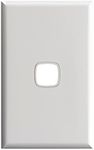 HPM Excel 1 Gang Light Switch Cover Plate, White