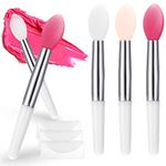 WLLHYF Silicone Lip Brushes, Colorful Lipstick Applicator Brushes Reusable Silicone Lip Brushes for Lipstick Lip Mask Makeup Brushes(3pcs)