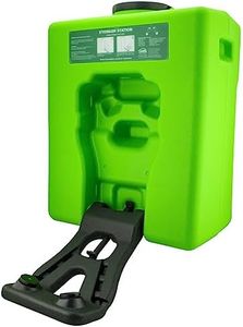 SAS Safety Corp Eyewash Station. 9.65 Gallon Capacity. Green Color. Portable Gravity Fed. Lockable Cap. Portable Unit Measures 20.15" x 16.5" x 9.5". (5134-00)