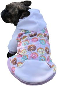 HQREA Dog Hoodie French Bulldog Clothes Winter Dog Coat with Pocket & Zipper Design Cotton Fleece Pet Cat Apparel Puppy Hooded Sweatshirt Sweaters for Dog Christmas Outfit (Purple,XL)