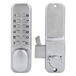 Mechanical Door Locks with Keypad Door Knob, 1‑11 Digits Mechanical Combination Lock Sliding Door Keyless Access for Kitchen Office Balcony